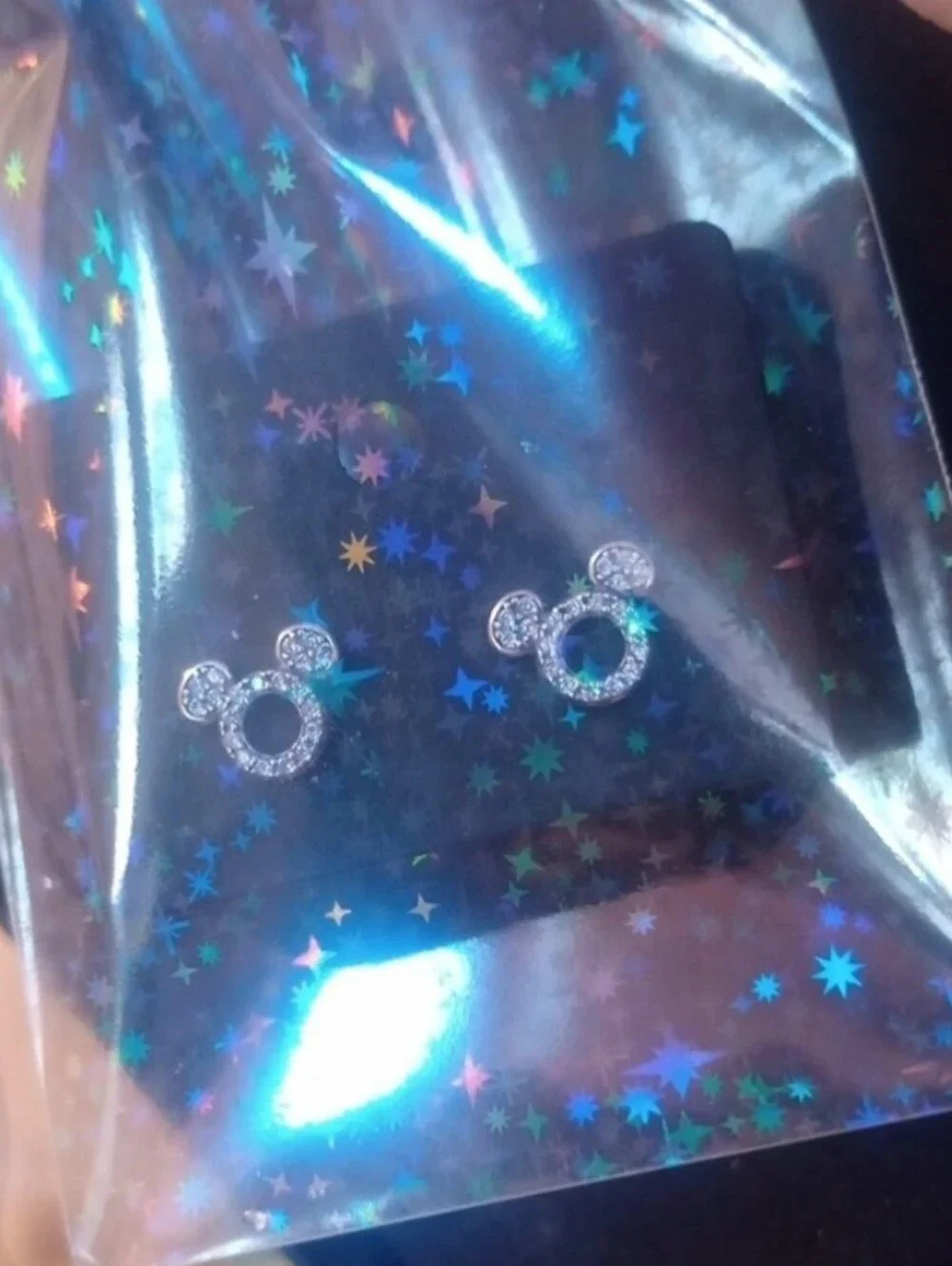 $8 Each Or Bundle 5/$20 Silver Sparkle Kids Mickey-Style Stud Earrings